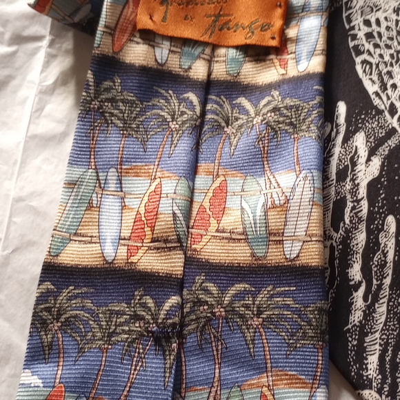 Designer and Vintage Tie Collection. SIX FOR ONE BUNDLE. Black Tones. - Picture 8 of 11